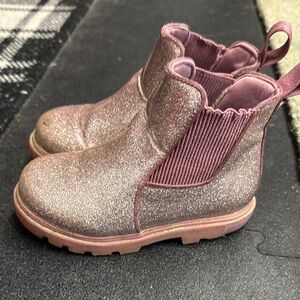 Native Glittery Pink Kids Chelsea Boots